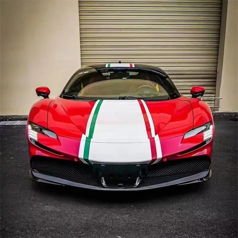 OEM Style Front Rear Lip Diffuser Spoiler Wing Splitter Side Skirt for  SF90 Upgrade Real Carbon Fiber Body Kit